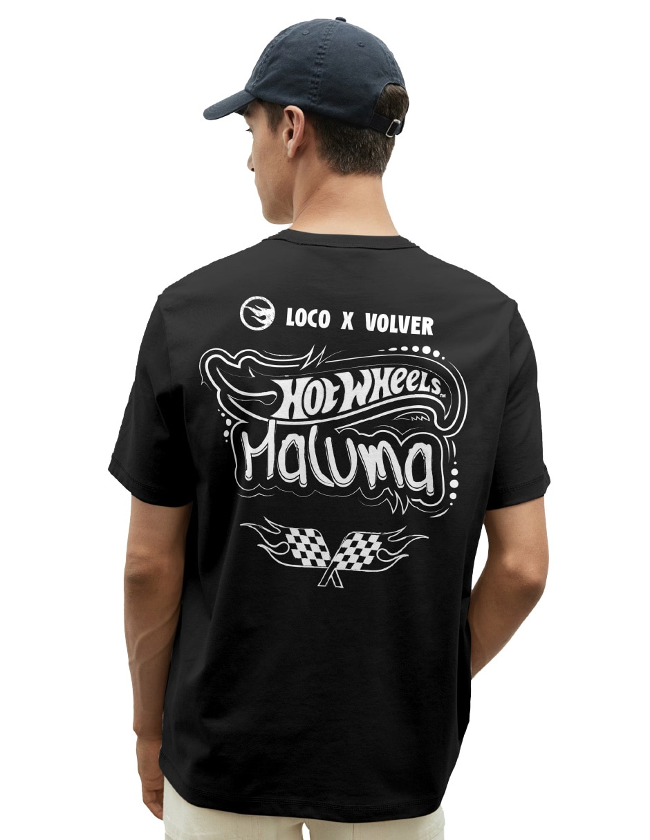 Playera hot wheels x maluma cuello redondo para hombre 5