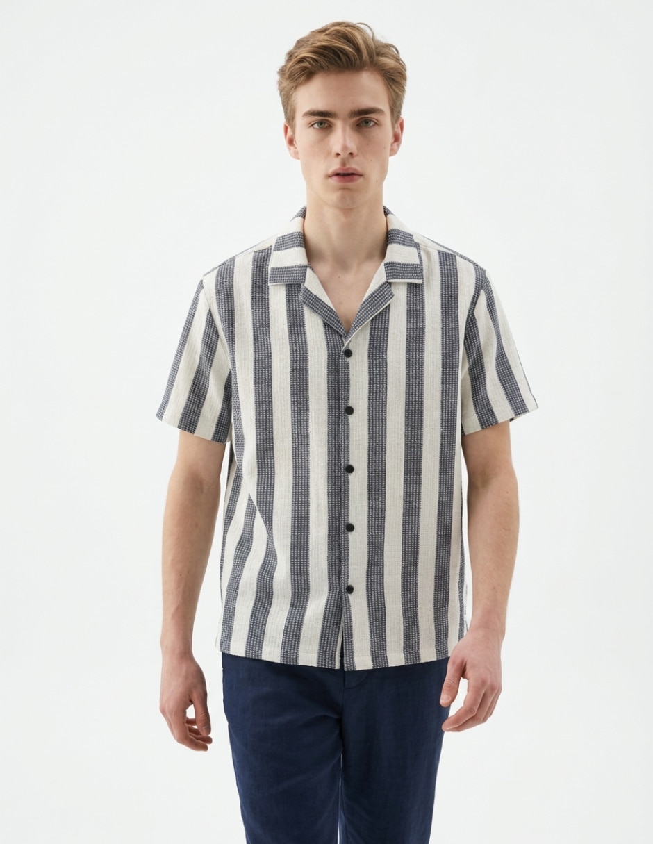 Camisa casual manga corta para hombre
