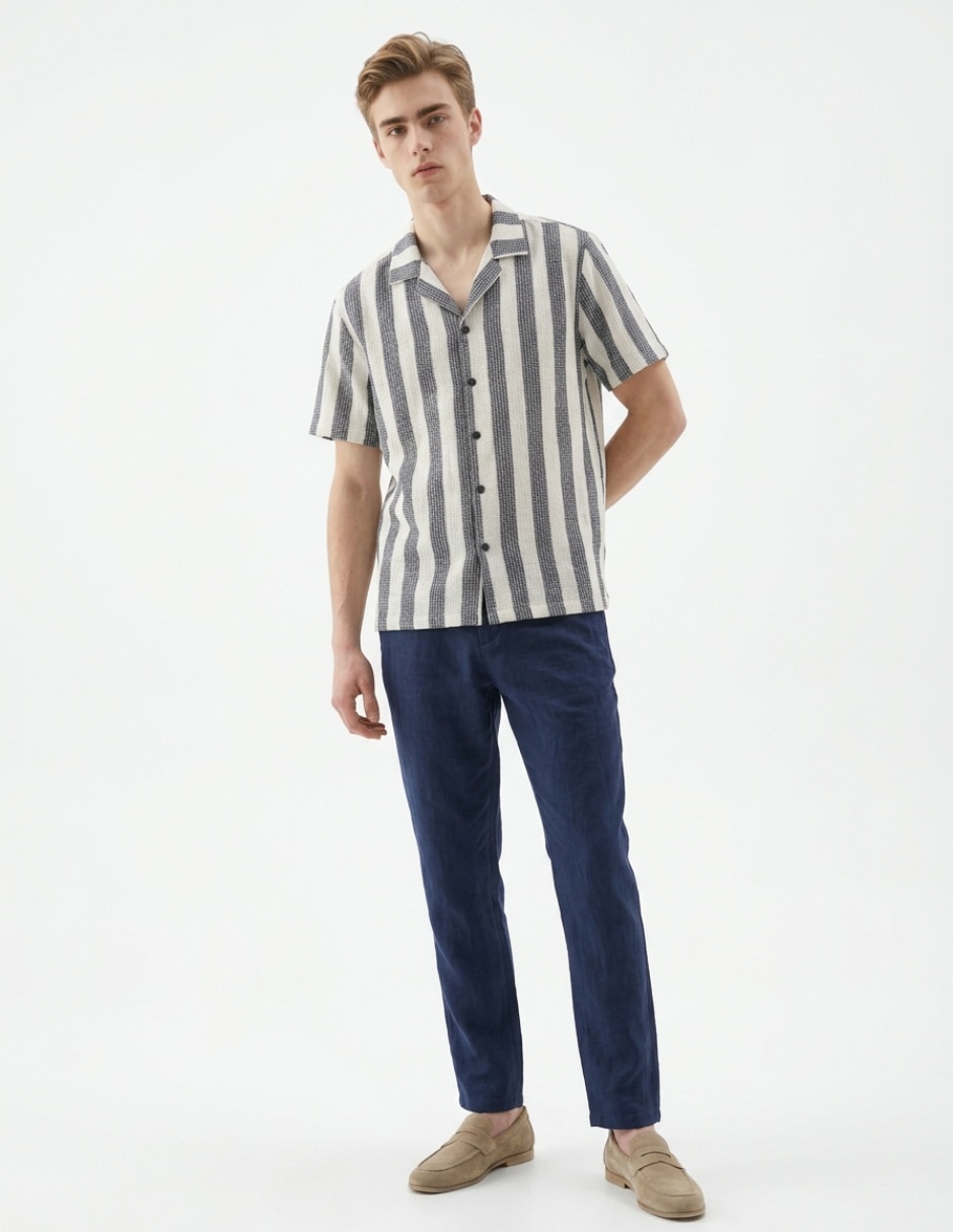 Camisa casual manga corta para hombre 3