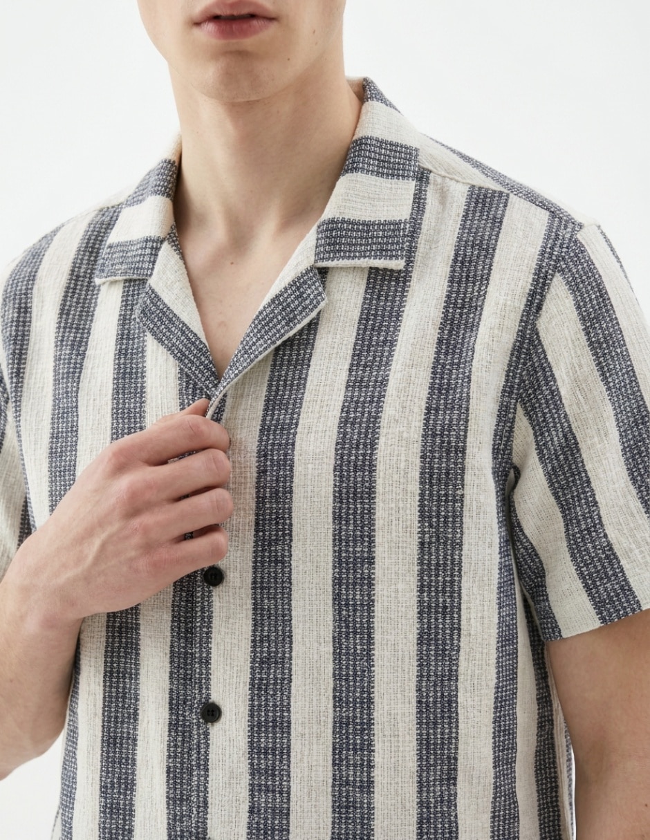 Camisa casual manga corta para hombre 4