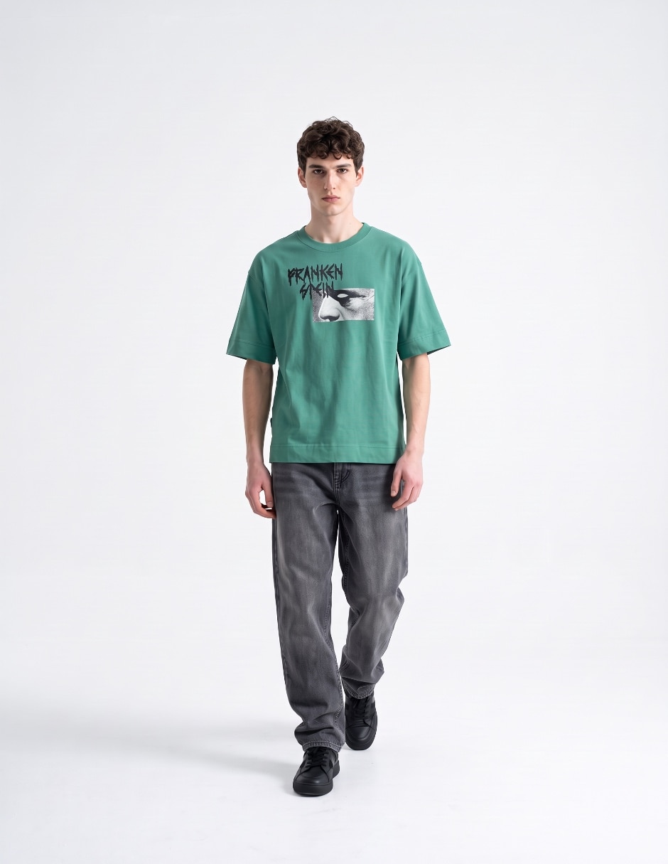 Playera Frankenstein cuello redondo para hombre 3