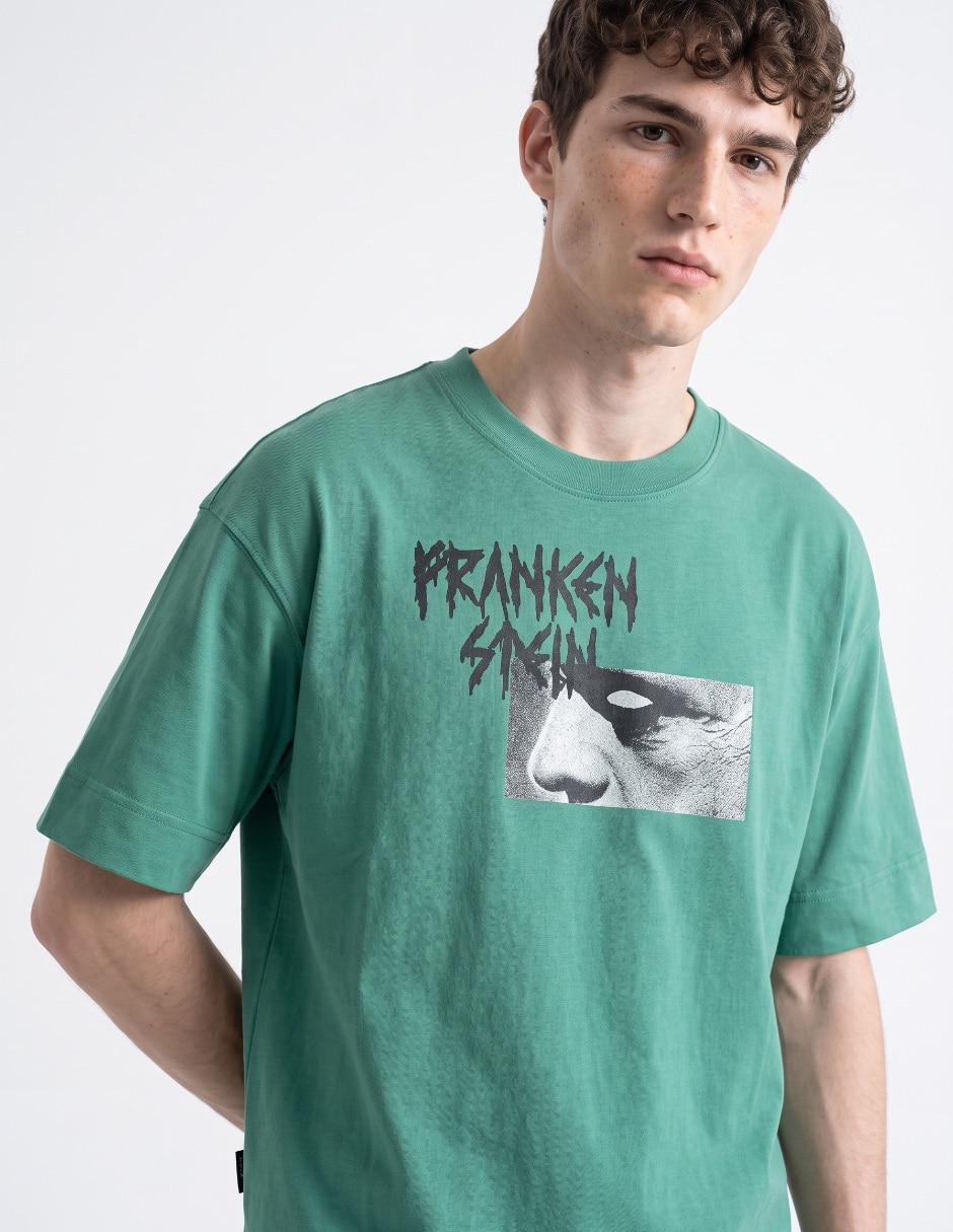 Playera Frankenstein cuello redondo para hombre 4