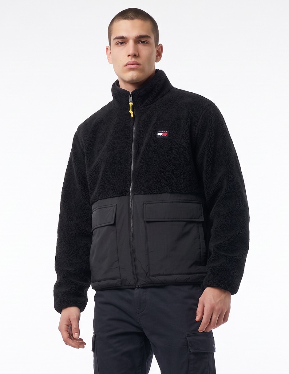 Chamarra bomber con bolsillos para hombre Chamarra bomber con bolsillos para hombre