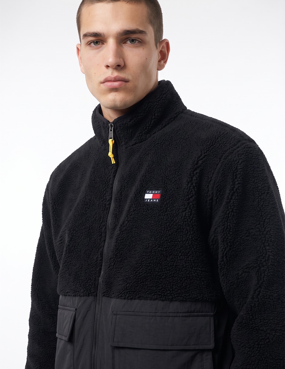 Chamarra bomber con bolsillos para hombre 4