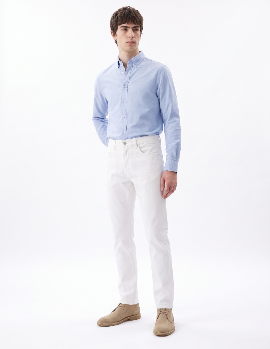 Jeans slim deslavado para hombre 4