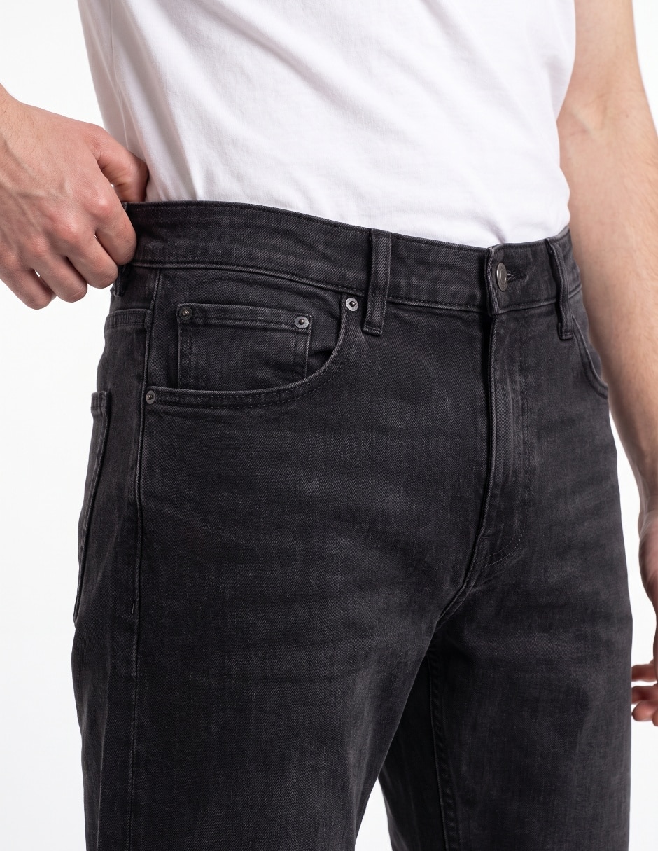 Jeans skinny deslavado para hombre 3
