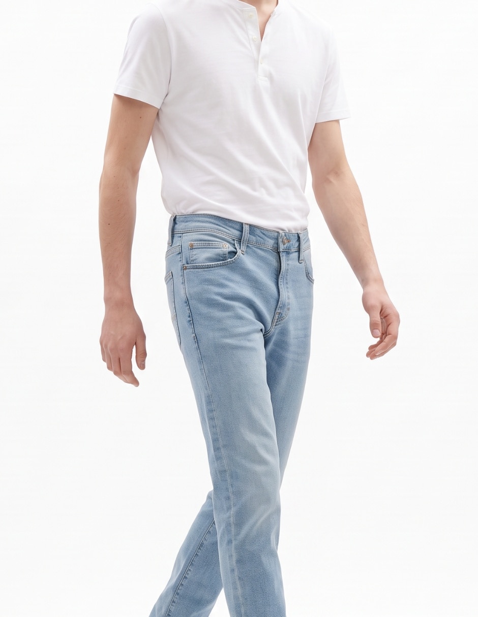 Jeans slim deslavado para hombre 3