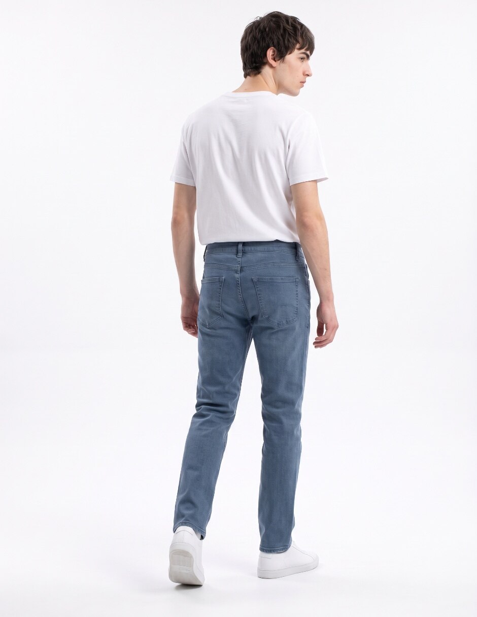 Jeans slim deslavado para hombre 2