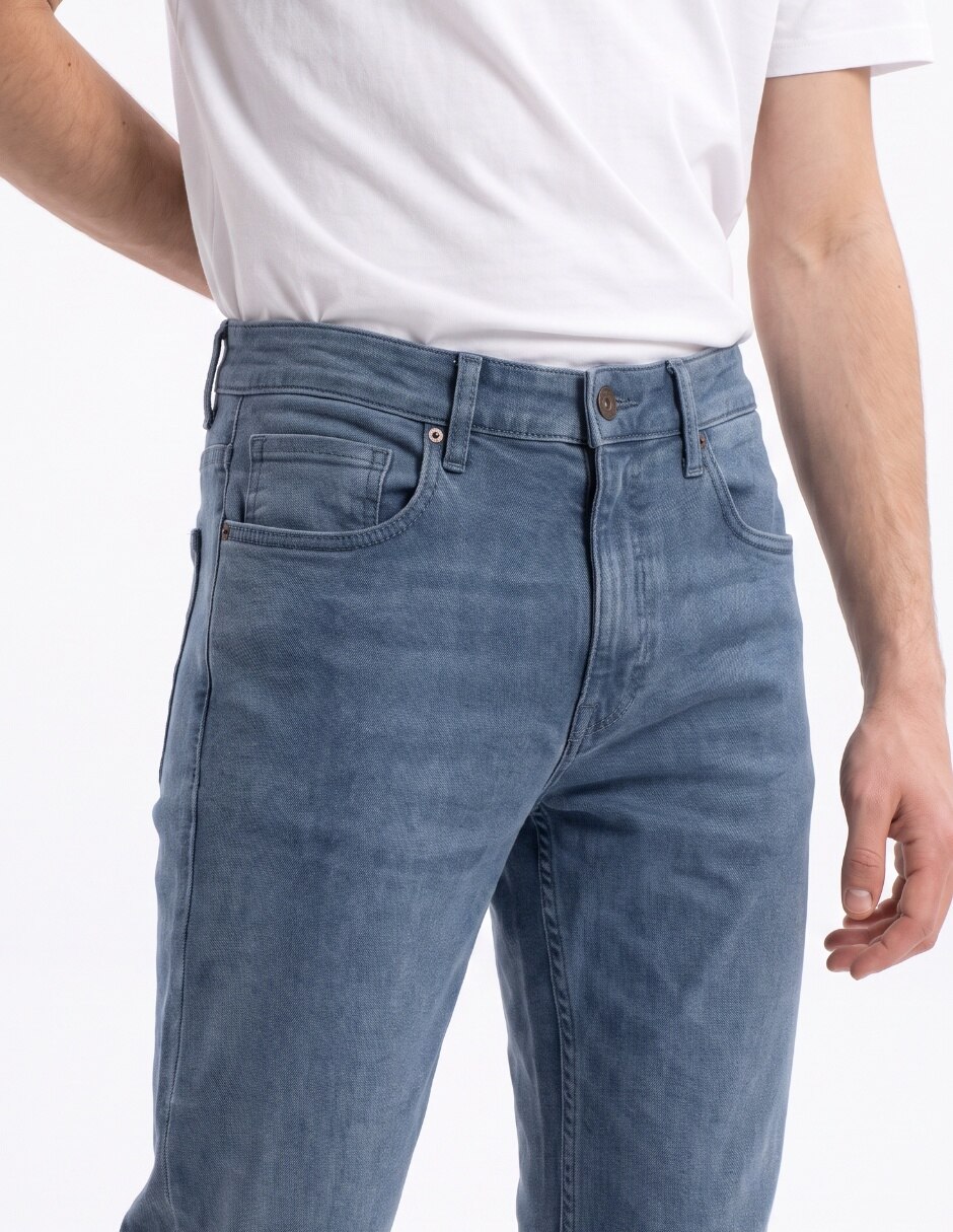Jeans slim deslavado para hombre 3