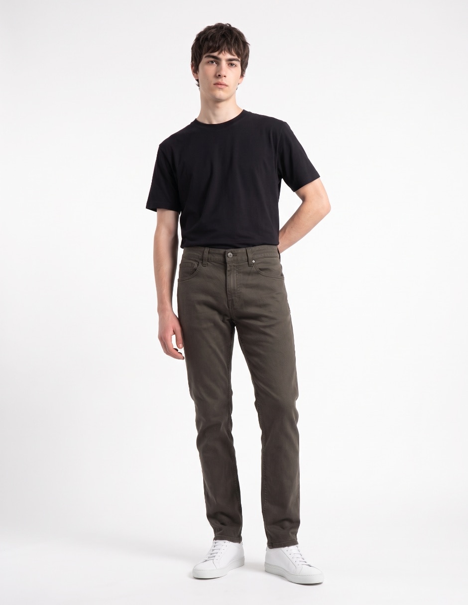 Jeans slim deslavado para hombre 4