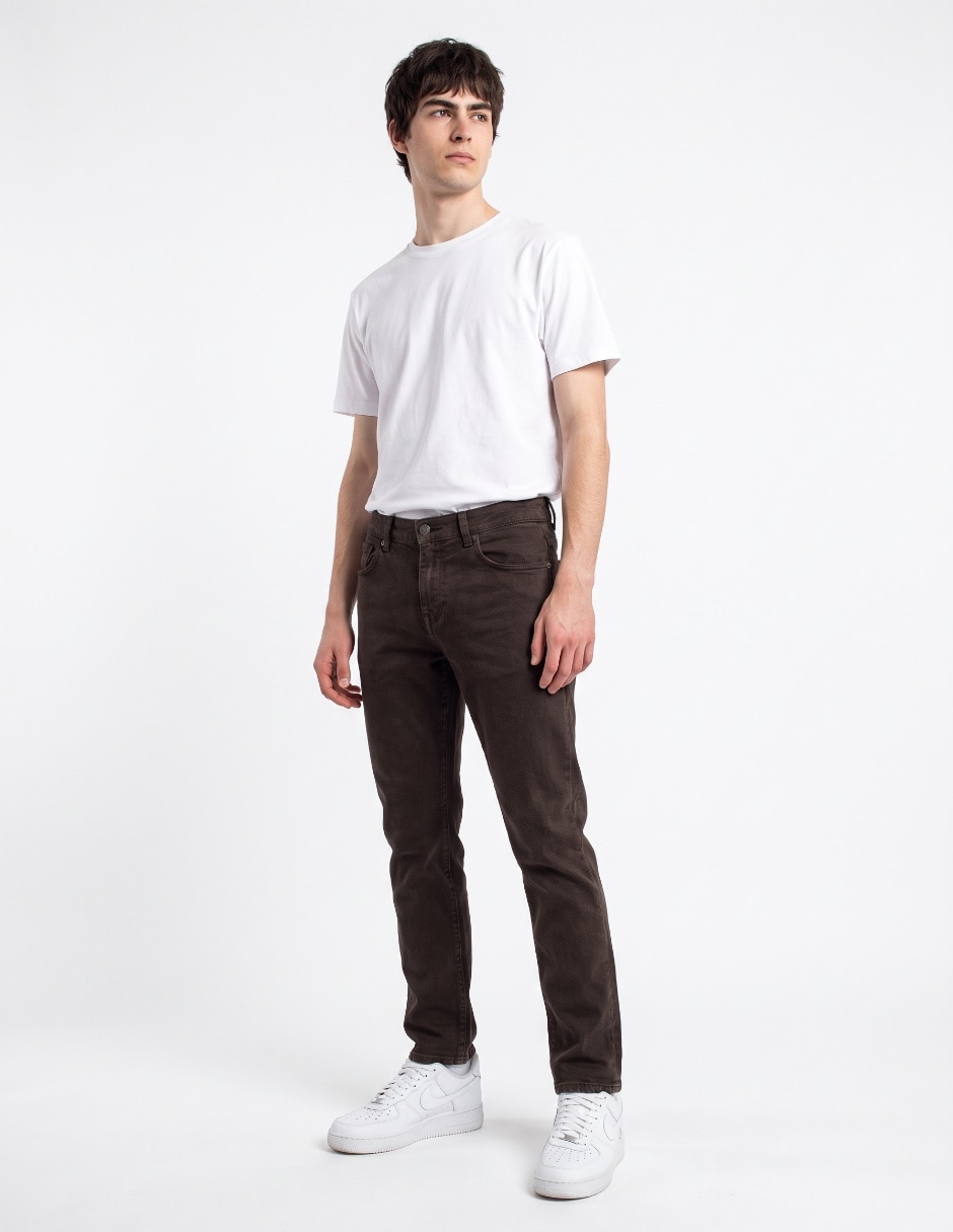 Jeans slim deslavado para hombre 4