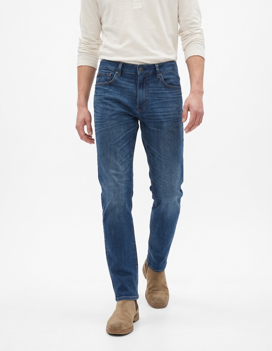 Jeans slim deslavado para hombre Jeans slim deslavado para hombre