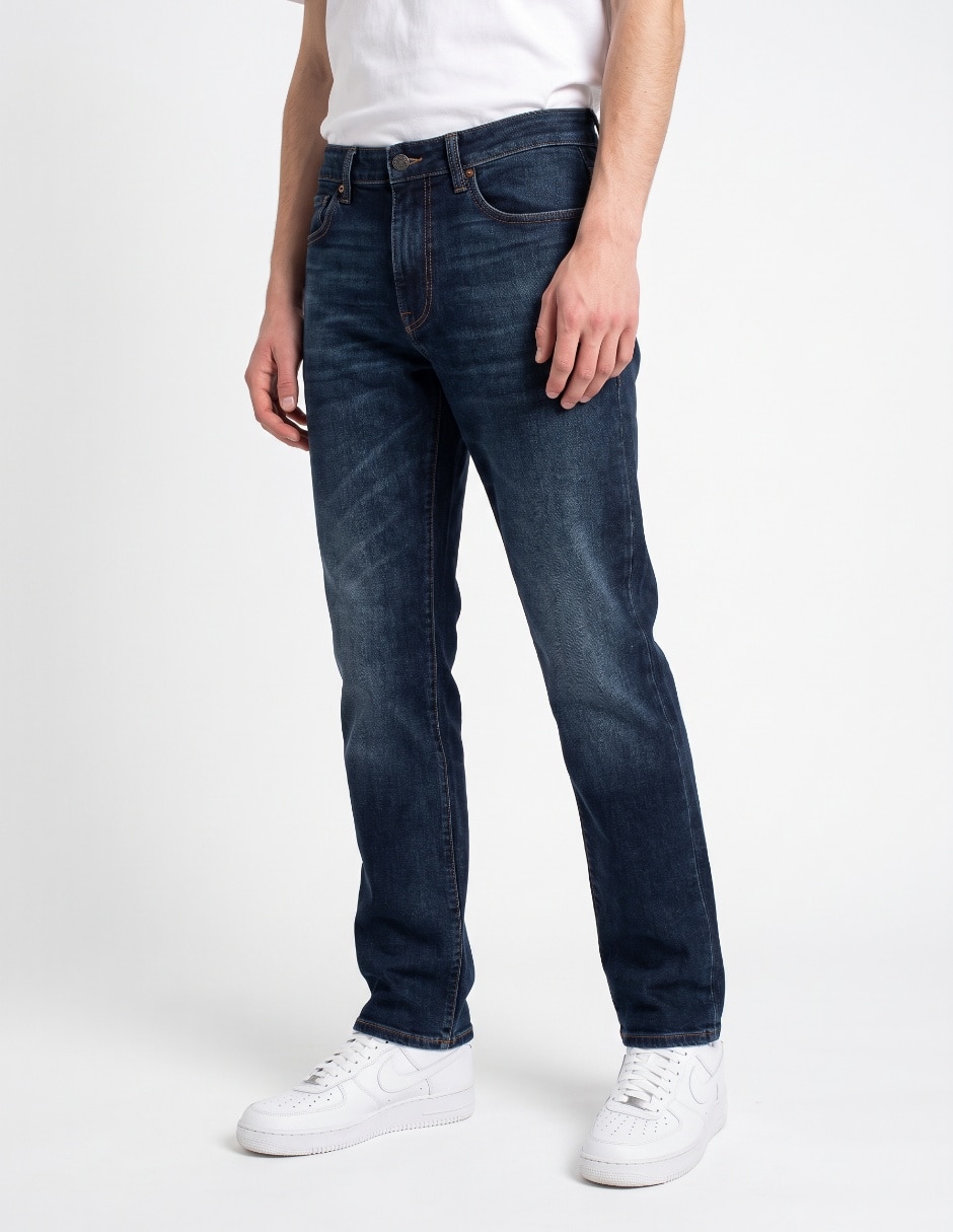 Jeans straight deslavado para hombre Jeans straight deslavado para hombre