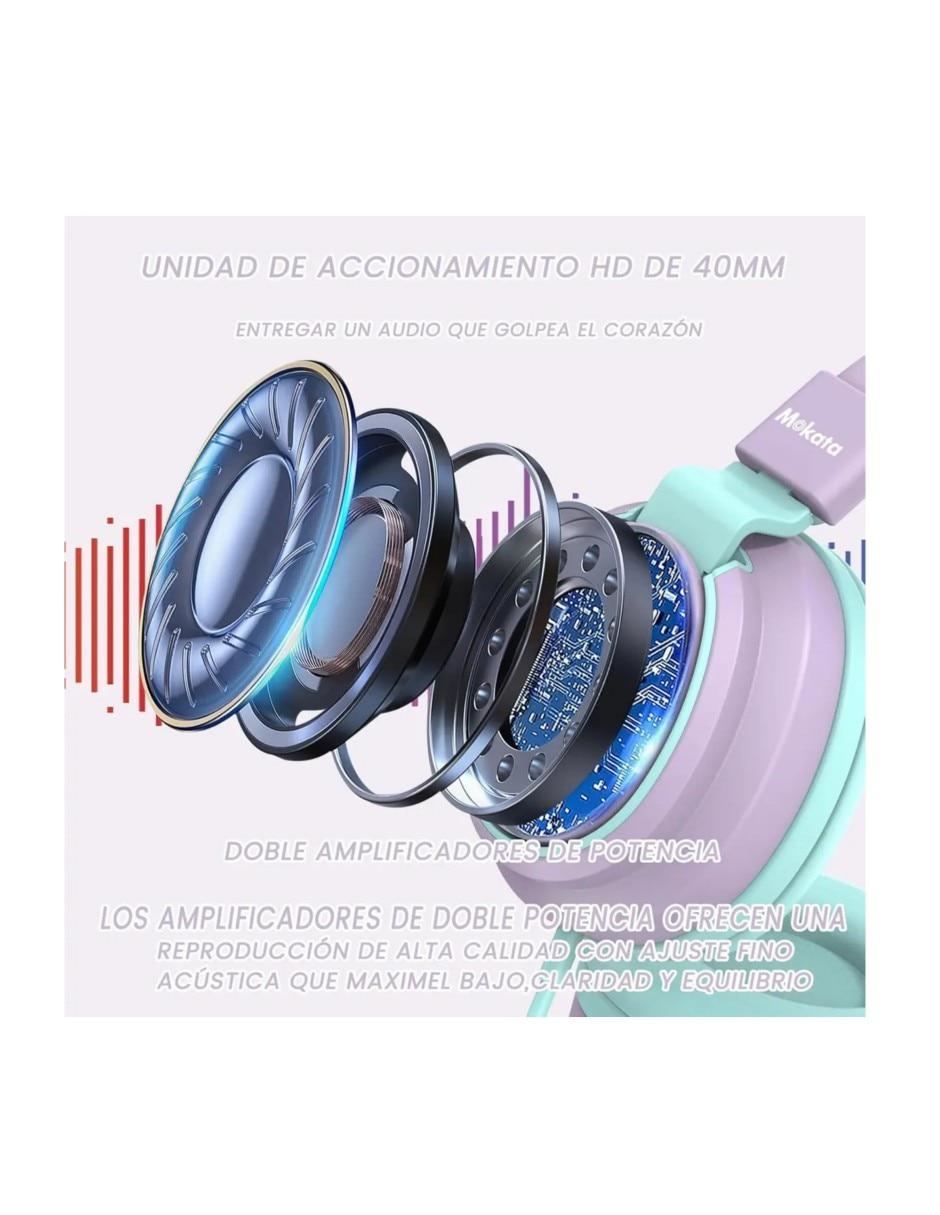 Audífonos over-ear Génerica alámbricos e inalámbricos 3