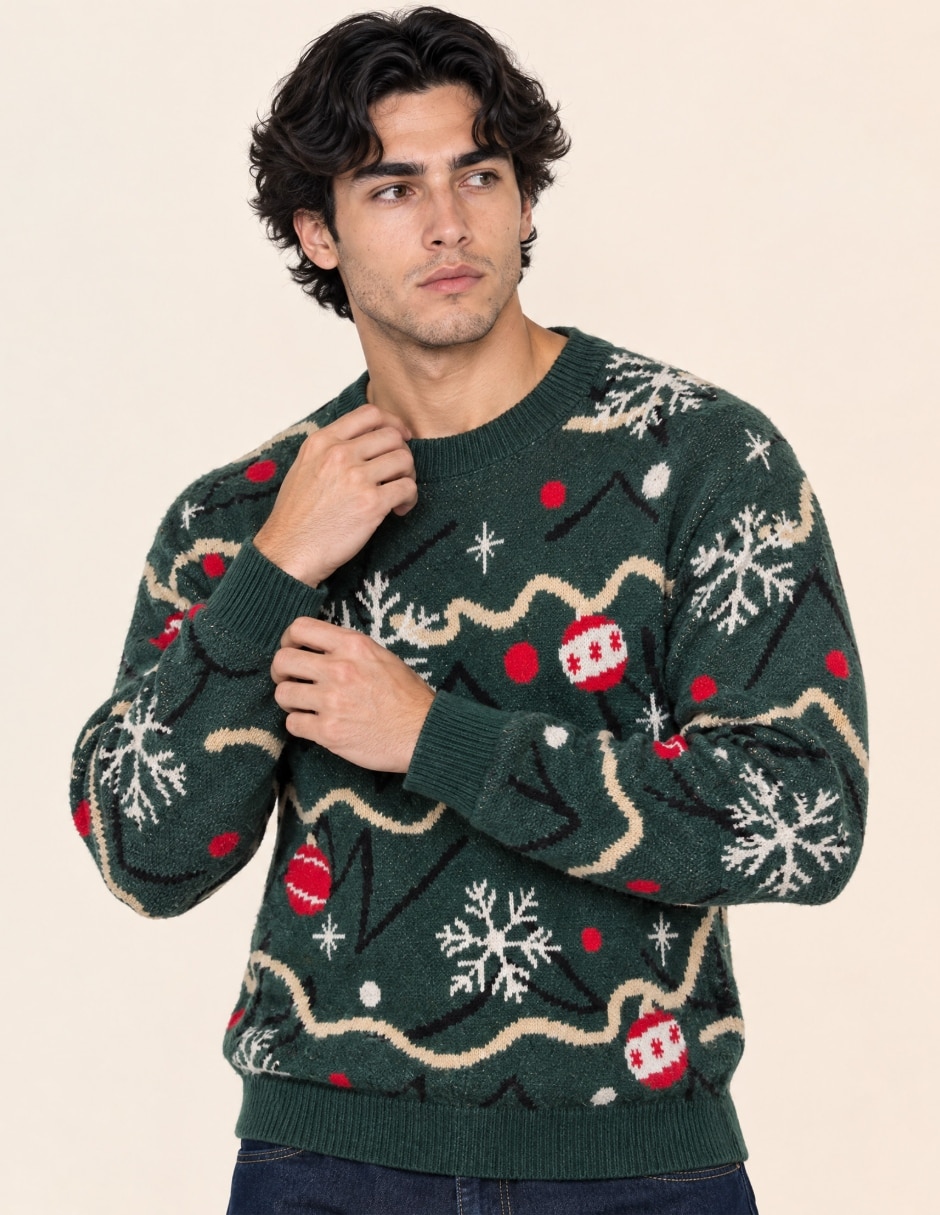 Suéter Navidad OI26 cuello Redondo para hombre Suéter Navidad OI26 cuello Redondo para hombre