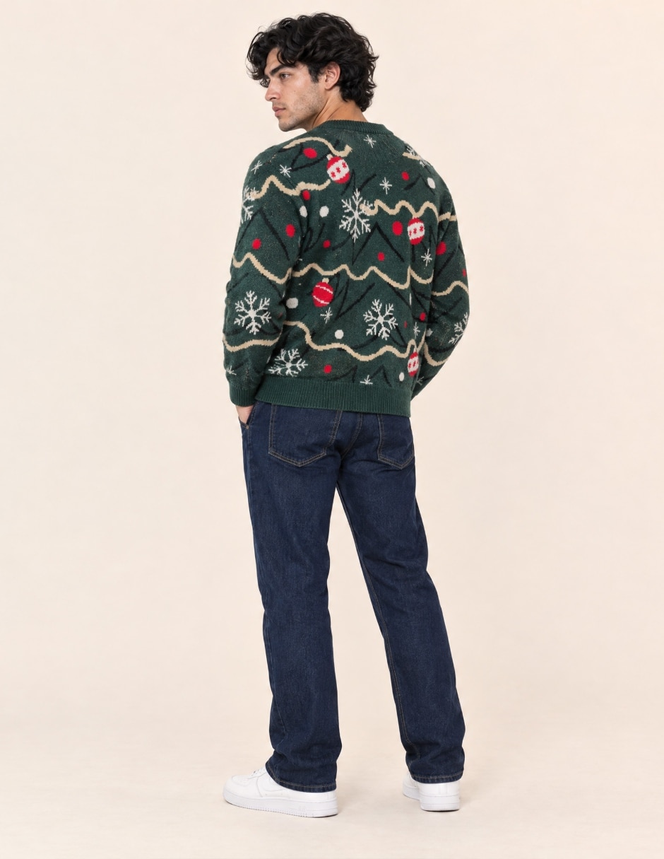 Suéter Navidad OI26 cuello Redondo para hombre 3