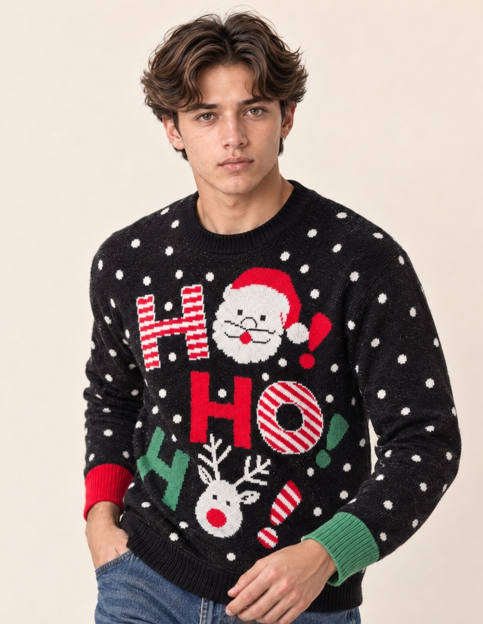 Suéter Navidad OI26 cuello Redondo para hombre Suéter Navidad OI26 cuello Redondo para hombre