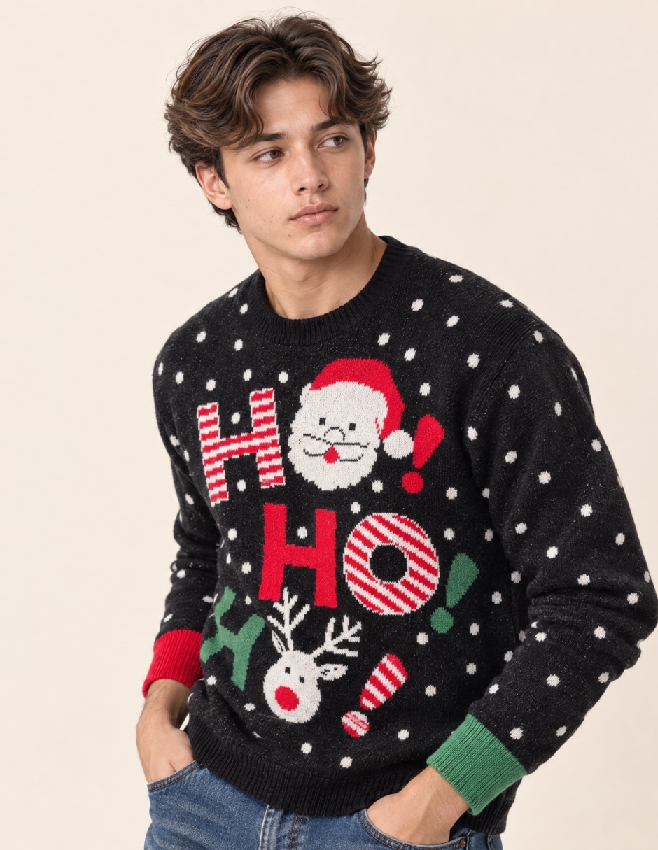 Suéter Navidad OI26 cuello Redondo para hombre 2