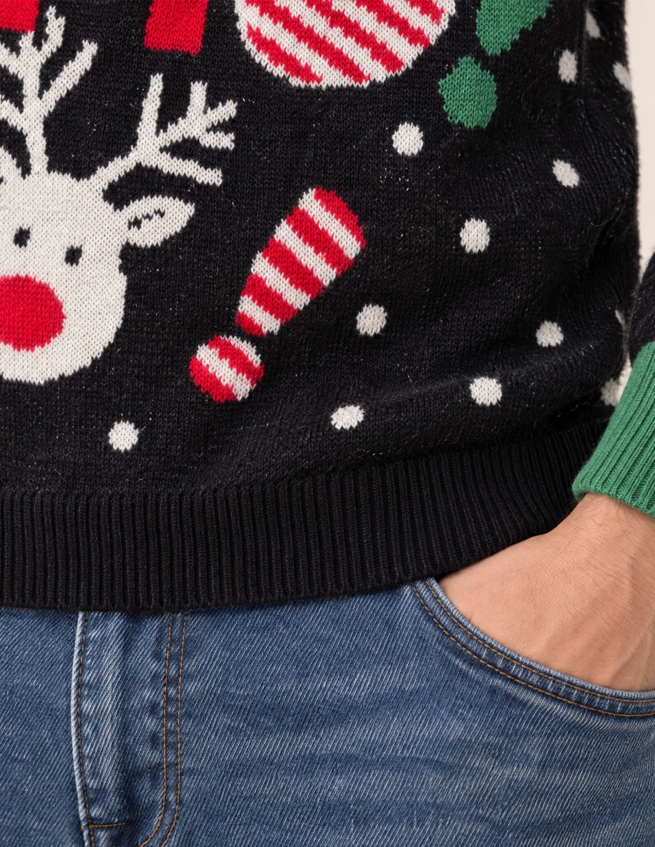 Suéter Navidad OI26 cuello Redondo para hombre 4
