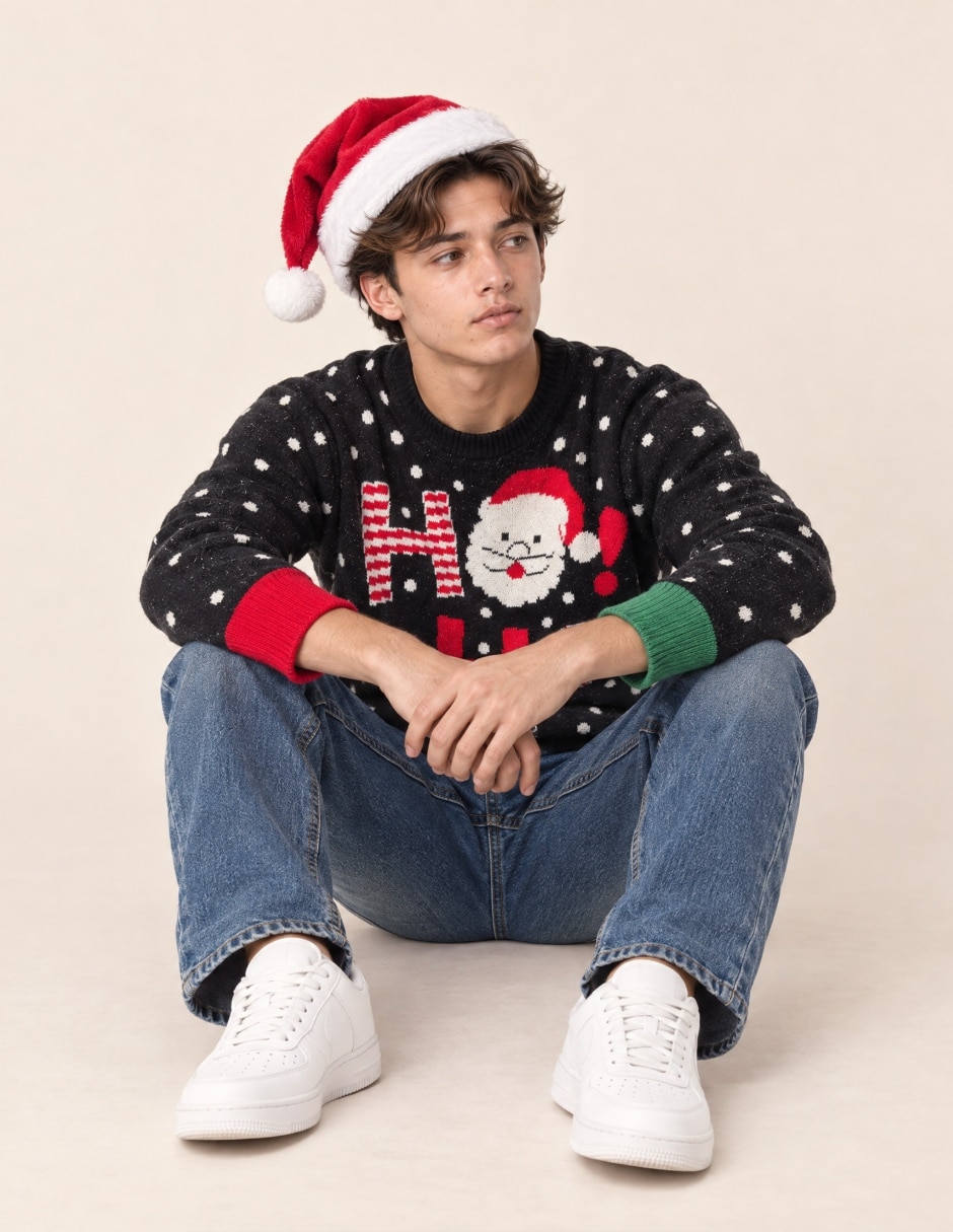 Suéter Navidad OI26 cuello Redondo para hombre 5