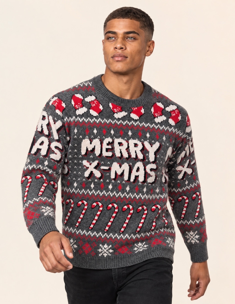 Suéter Navidad OI26 cuello Redondo para hombre Suéter Navidad OI26 cuello Redondo para hombre