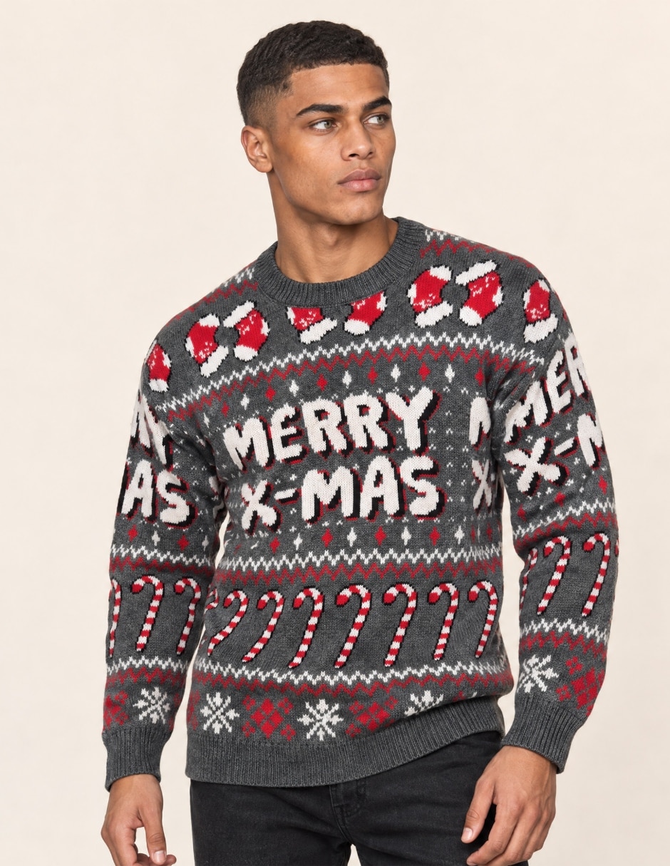 Suéter Navidad OI26 cuello Redondo para hombre 2