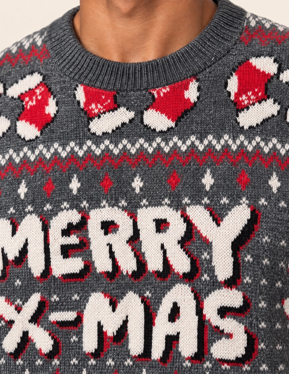 Suéter Navidad OI26 cuello Redondo para hombre 4