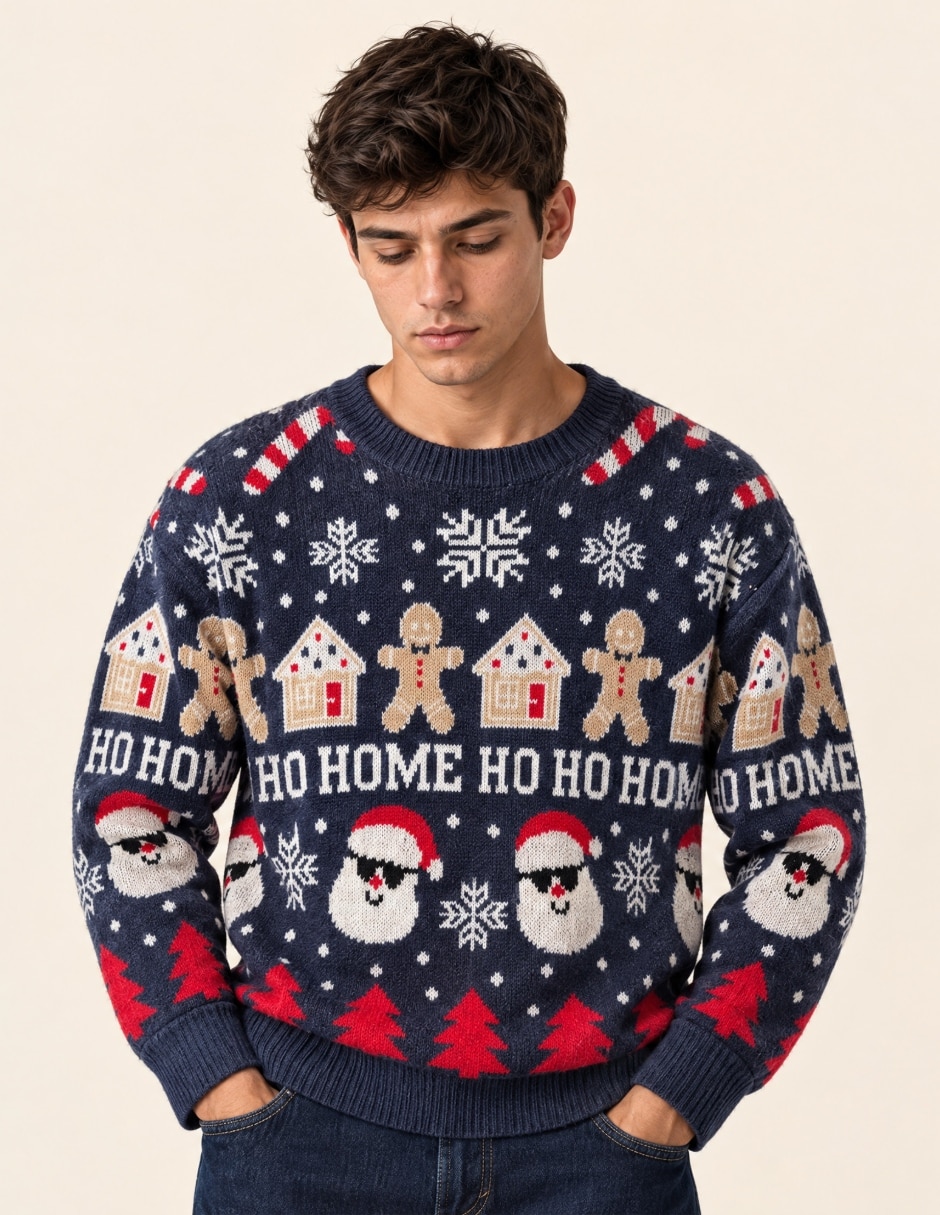 Suéter Navidad OI26 cuello Redondo para hombre 2