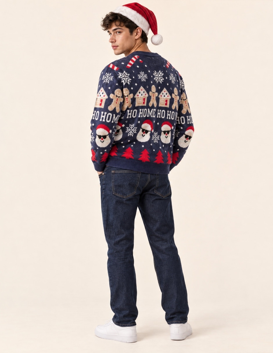 Suéter Navidad OI26 cuello Redondo para hombre 5