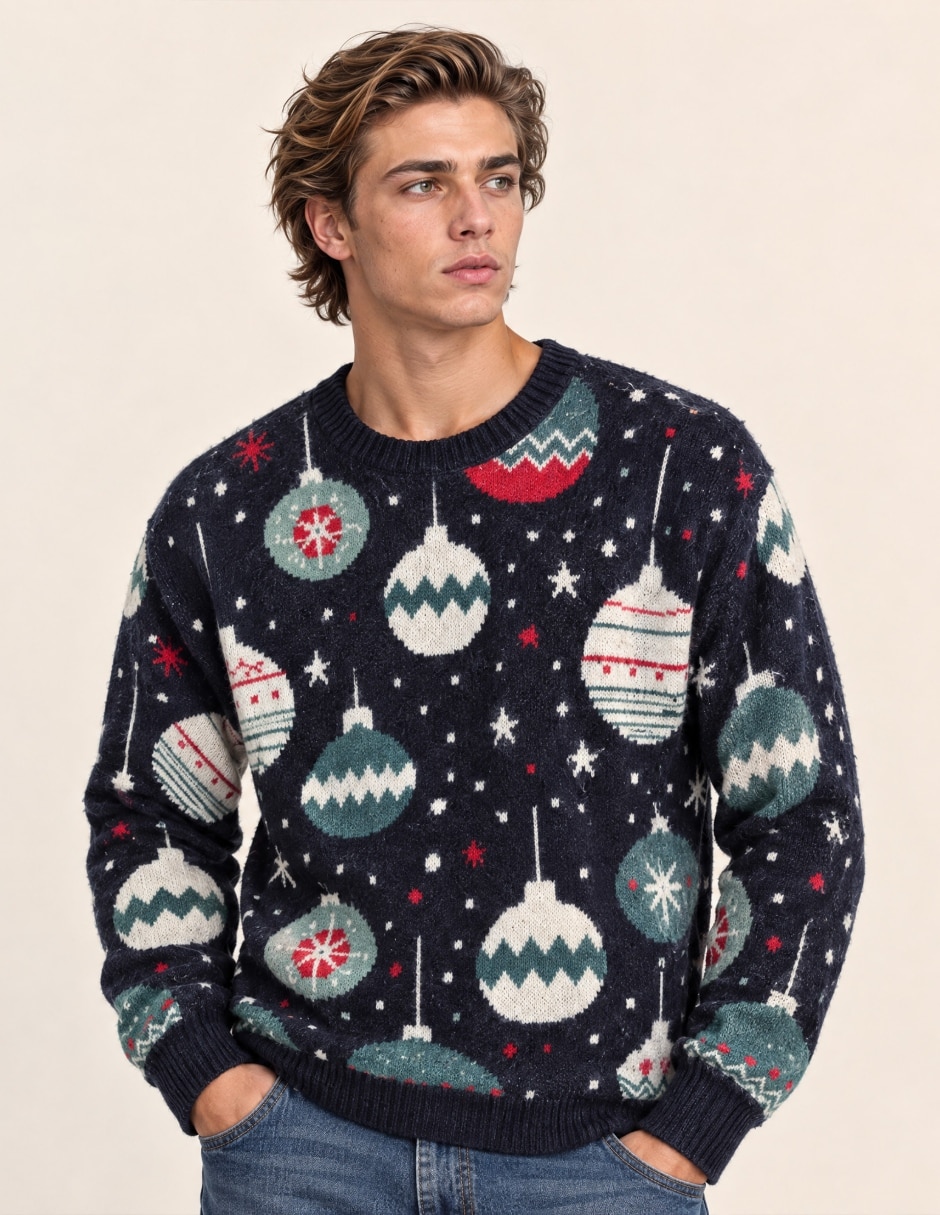 Suéter Navidad OI26 cuello Redondo para hombre 2