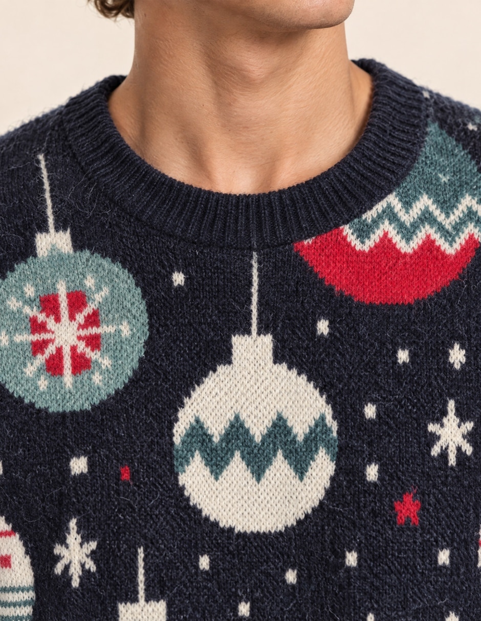 Suéter Navidad OI26 cuello Redondo para hombre 4