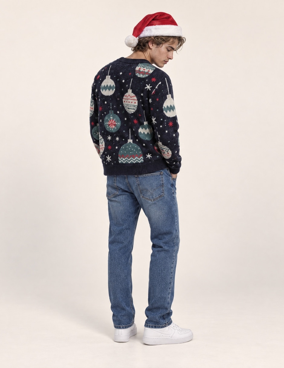 Suéter Navidad OI26 cuello Redondo para hombre 5