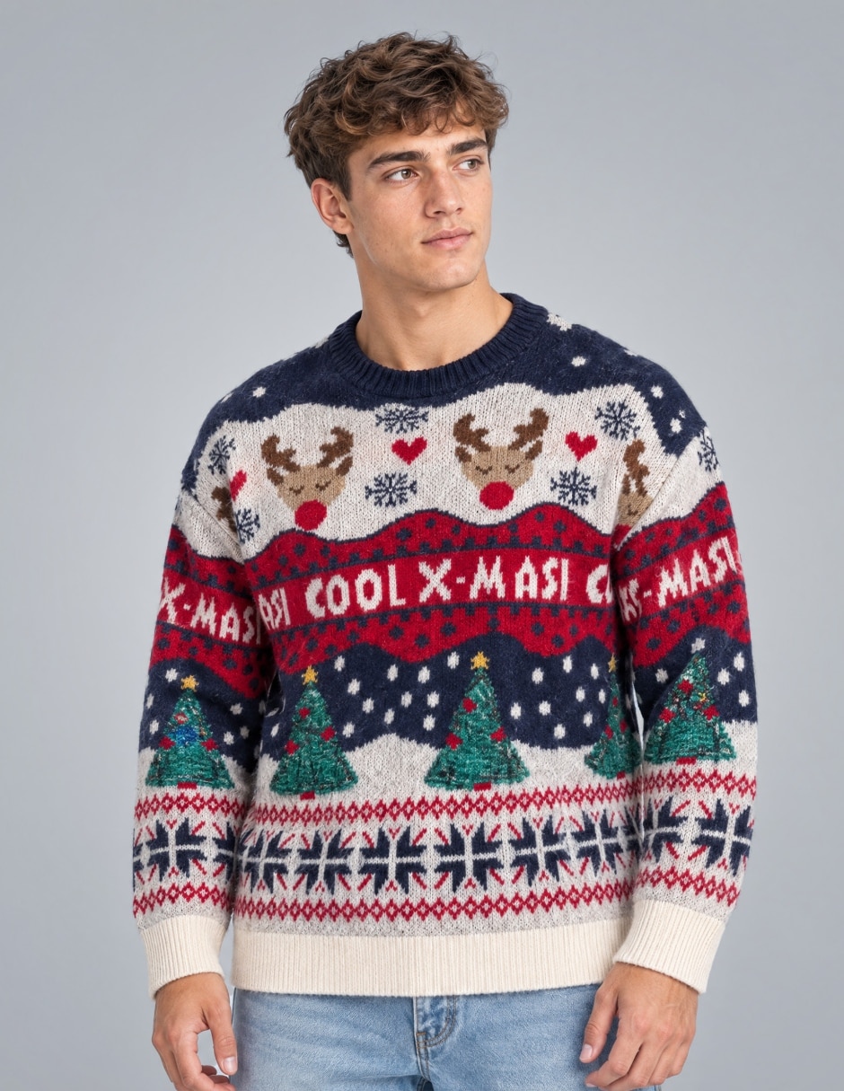Suéter Navidad OI26 cuello Redondo para hombre Suéter Navidad OI26 cuello Redondo para hombre
