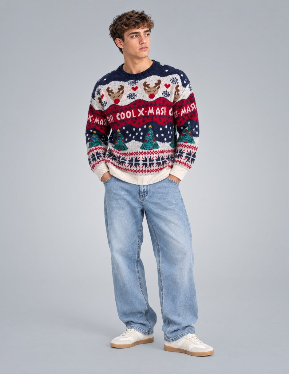 Suéter Navidad OI26 cuello Redondo para hombre 3