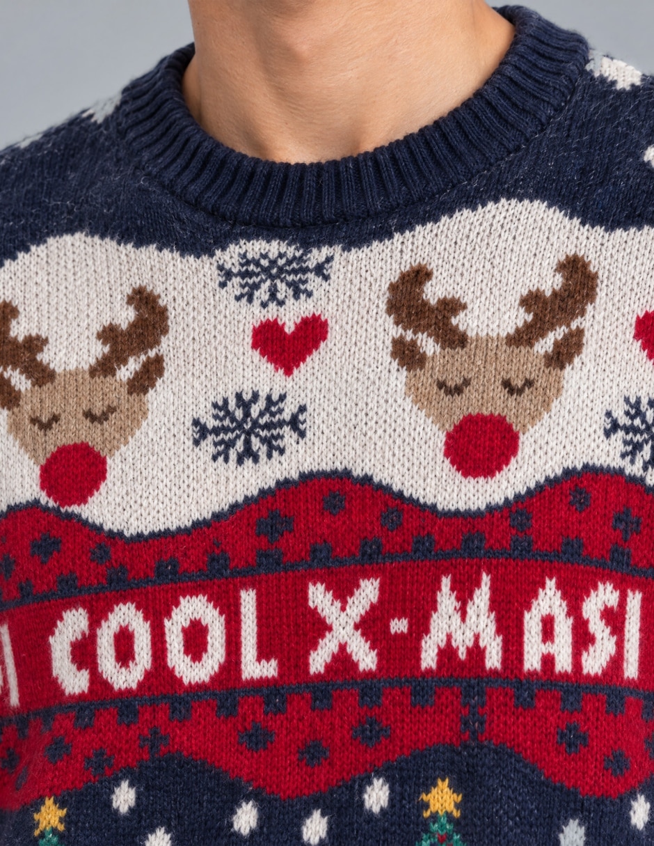 Suéter Navidad OI26 cuello Redondo para hombre 4