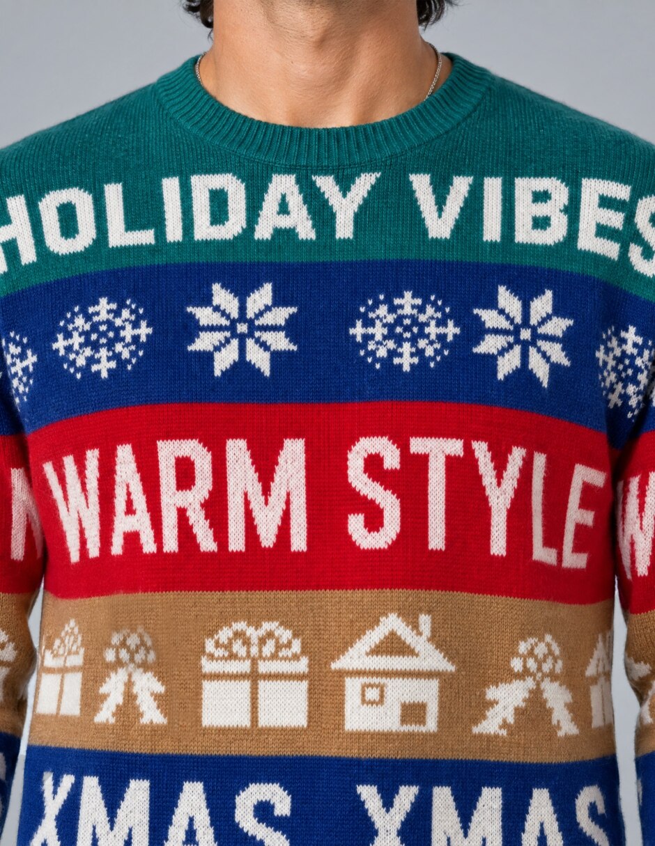 Suéter Navidad OI26 cuello Redondo para hombre 4