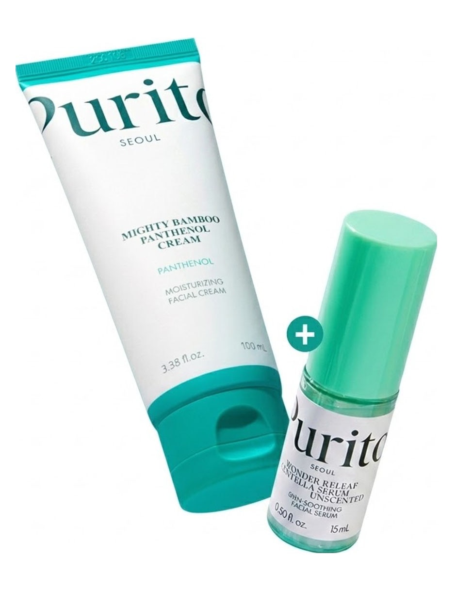 Set de crema para facial recomendada para calmar la piel de día y noche purito crema para piel todo tipo piel