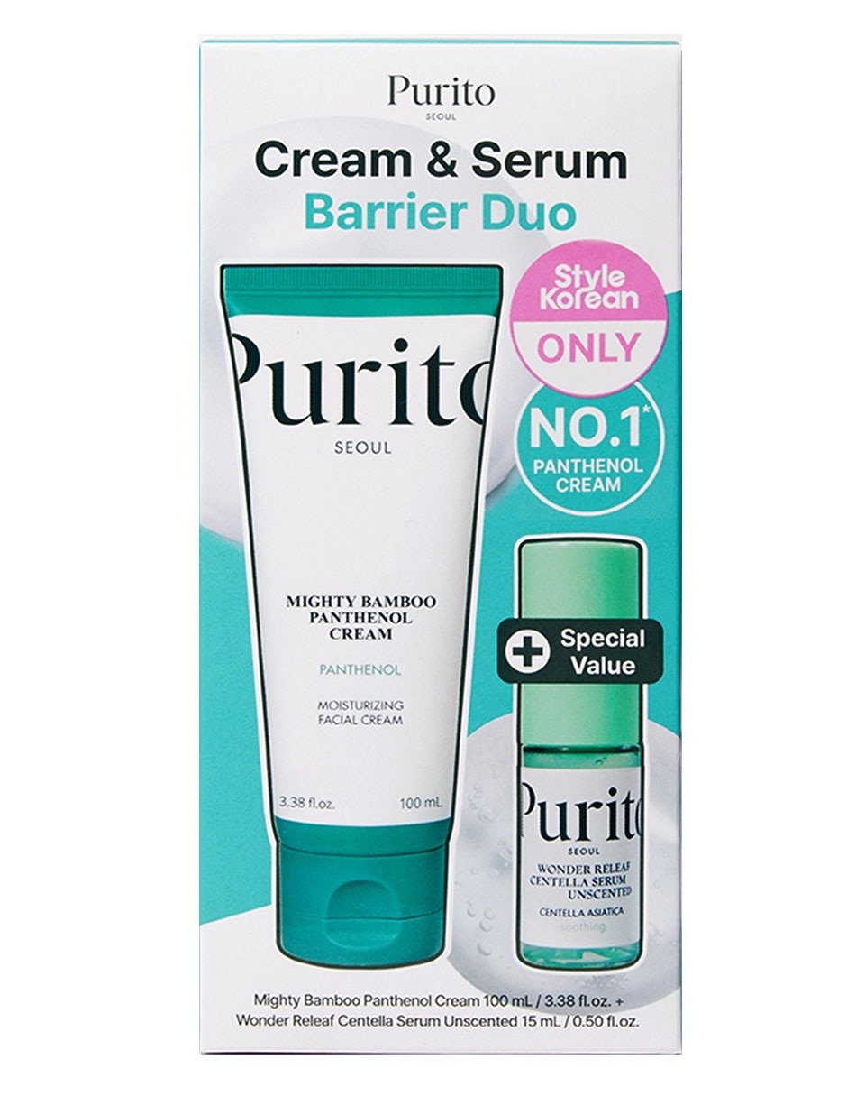 Set de crema para facial recomendada para calmar la piel de día y noche purito crema para piel todo tipo piel