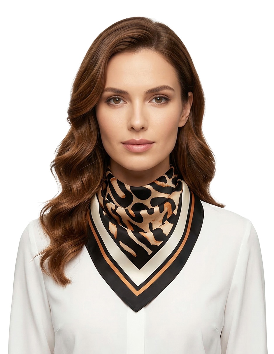 Mascada Twist Side con estampado animal print para mujer