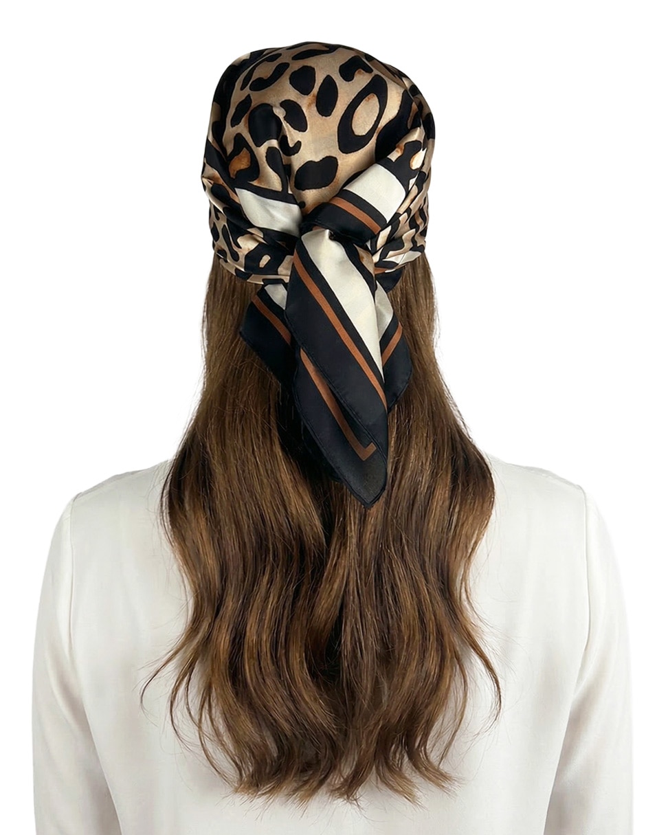 Mascada Twist Side con estampado animal print para mujer